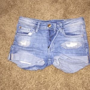 Light Wash Jean Shorts